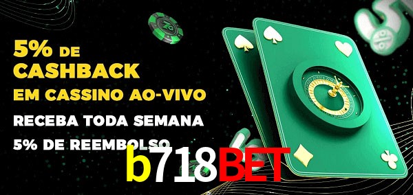 Promoções do cassino ao Vivo b718bet